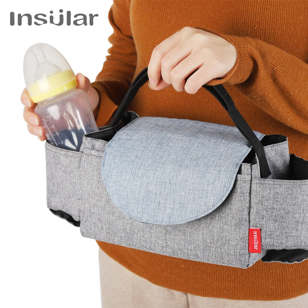 Stroller Organizer Bag – Stylish and Practical Storage for Bottles, Diapers & Mom Essentials