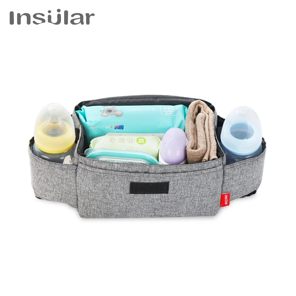 Stroller Organizer Bag – Stylish and Practical Storage for Bottles, Diapers & Mom Essentials