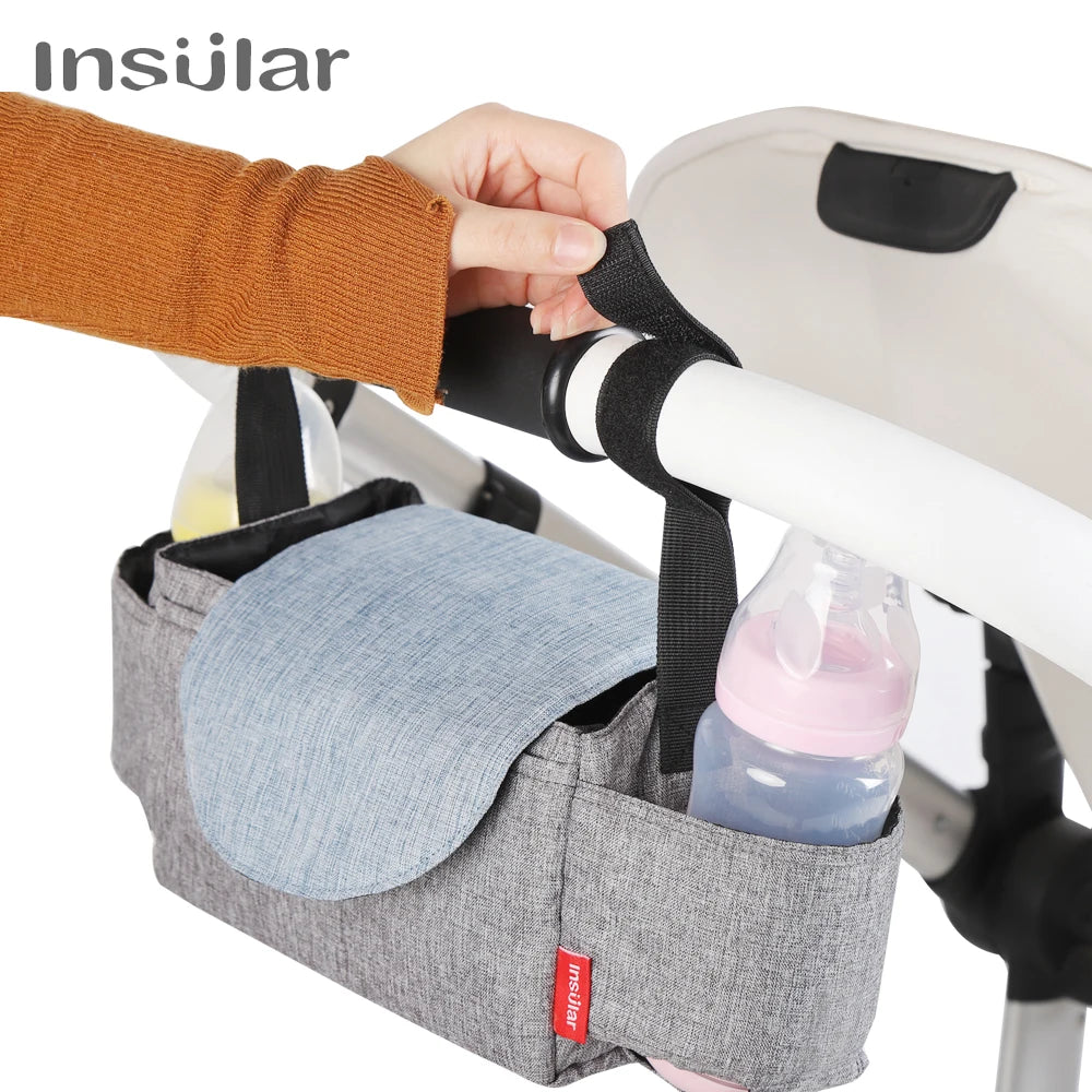 Stroller Organizer Bag – Stylish and Practical Storage for Bottles, Diapers & Mom Essentials